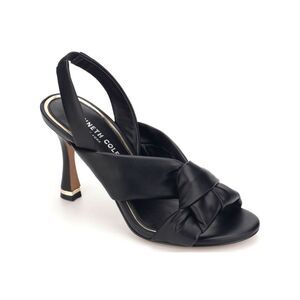 KENNETH COLE NEW YORK Womens Black Blanche Open Flare Slingback Sandal 7 M